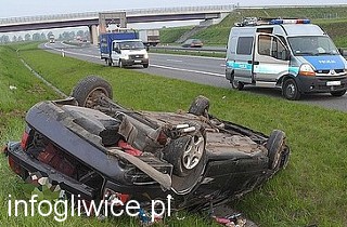 wypadek na a4 gliwice
