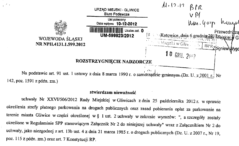 Unieważnienie uchwały SPP