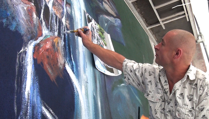 Tak powstawał mural 3D. Zobacz artystów w akcji (TV)