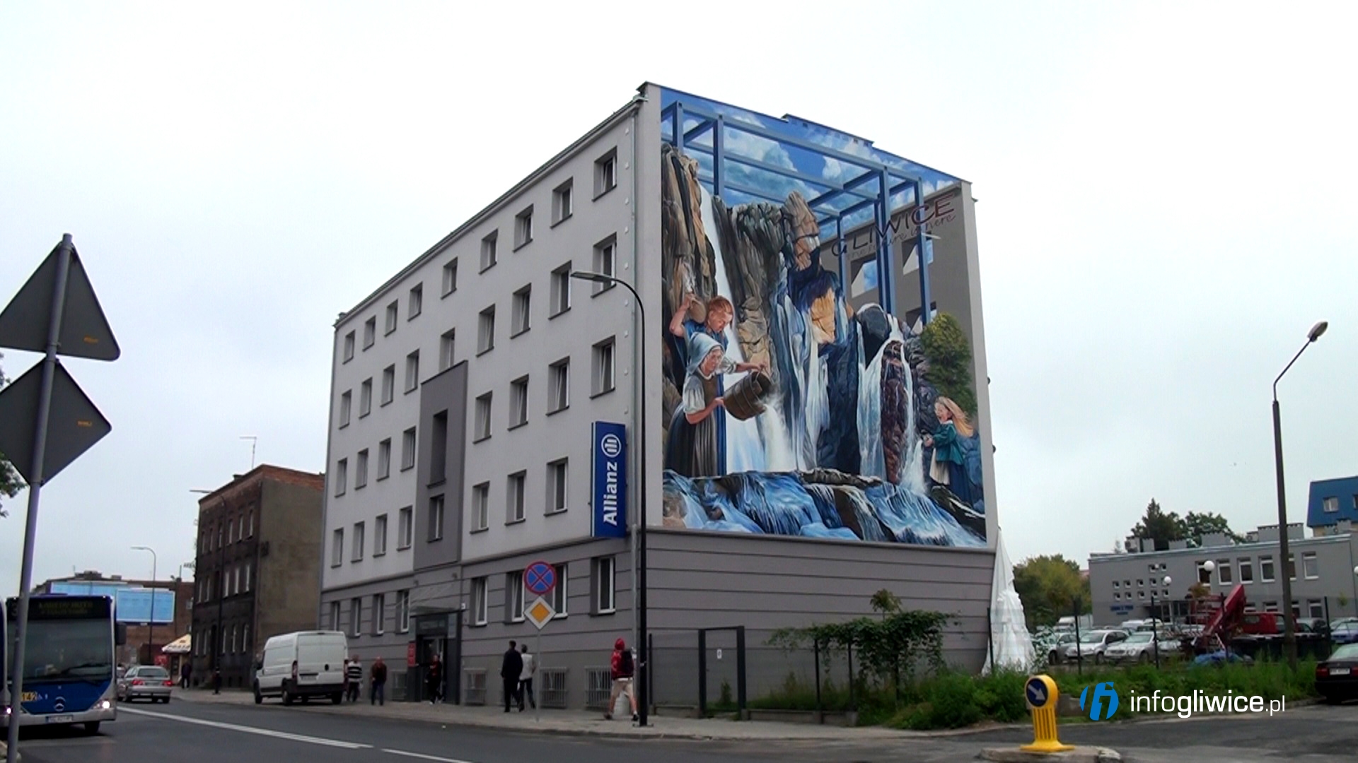 Na ul. Pszczyńskiej powstał mural 3D. Wiemy, co przedstawia (TV)