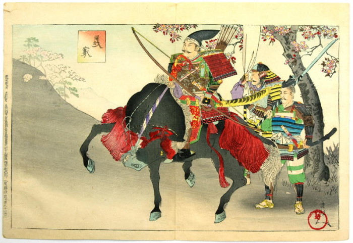 Drzeworyt Chikanobu Toyohary przedstawiający epizod z legendy o Heike, pocz. XX w, fot. arch. Muzeum w Gliwicach (10)