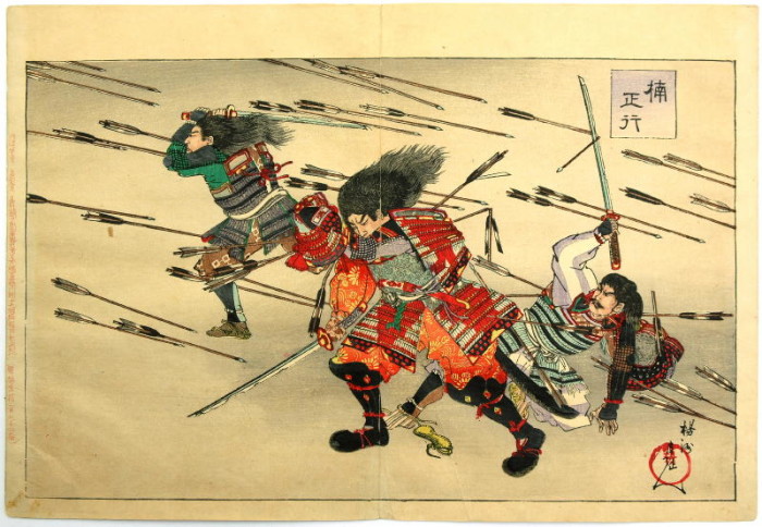 Drzeworyt Chikanobu Toyohary przedstawiający epizod z legendy o Heike, pocz. XX w, fot. arch. Muzeum w Gliwicach (11)