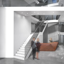 Widok z wejścia głównego na recepcję