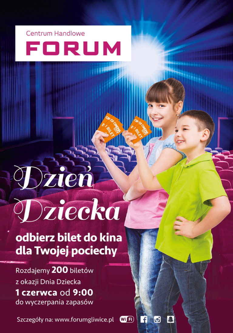 200 darmowych biletów do kina z okazji dnia dziecka