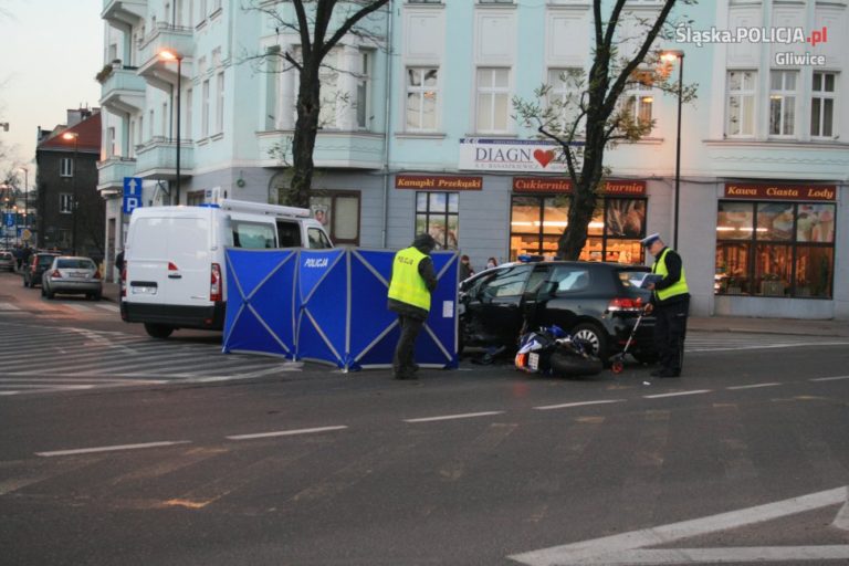 Tragiczny wypadek w Gliwicach. Nie żyje 37-letni motocyklista