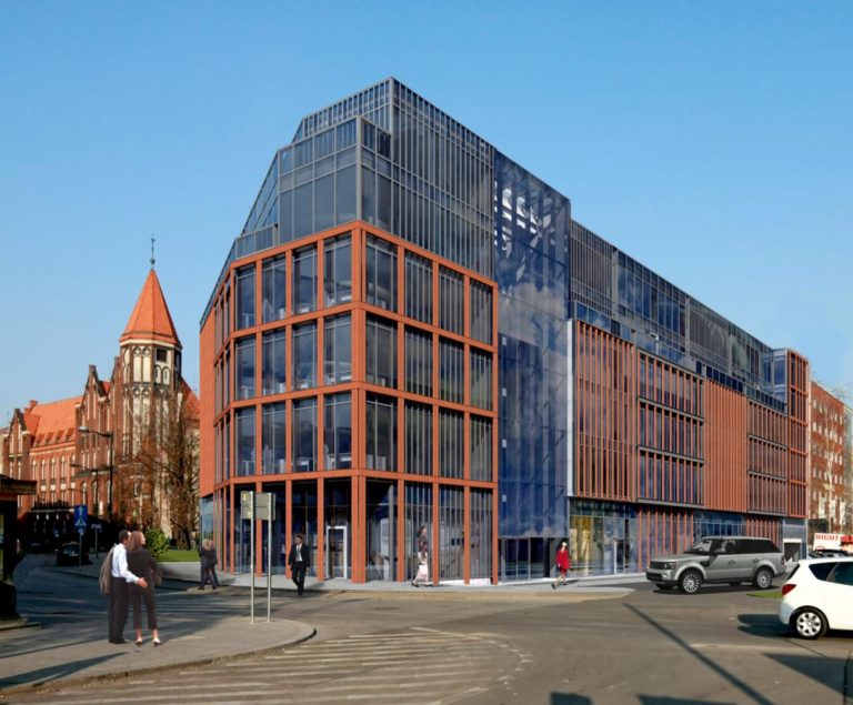 W centrum Gliwic powstaje duży biurowiec