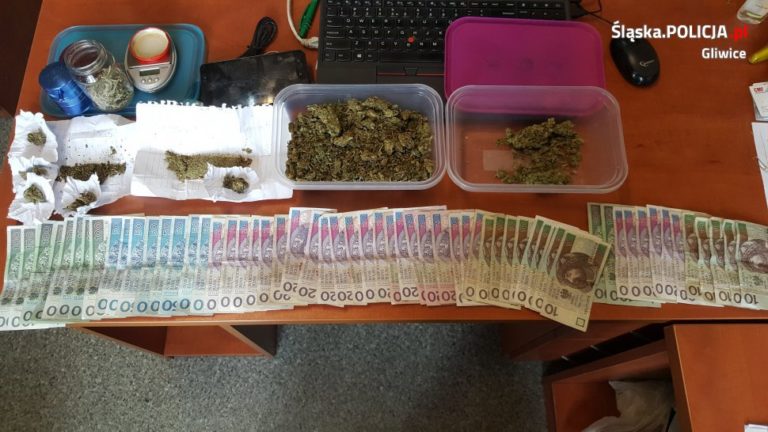 Policja zatrzymała braci z Gliwic podejrzanych o handel narkotykami