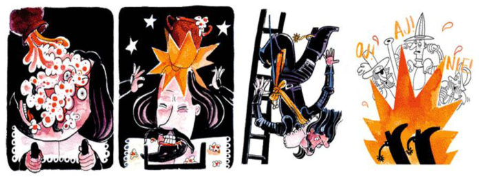 Fragment komiksu Ballada o tymjak zły Mansfeld swój apetyt zaspokoił Przemysław Surma