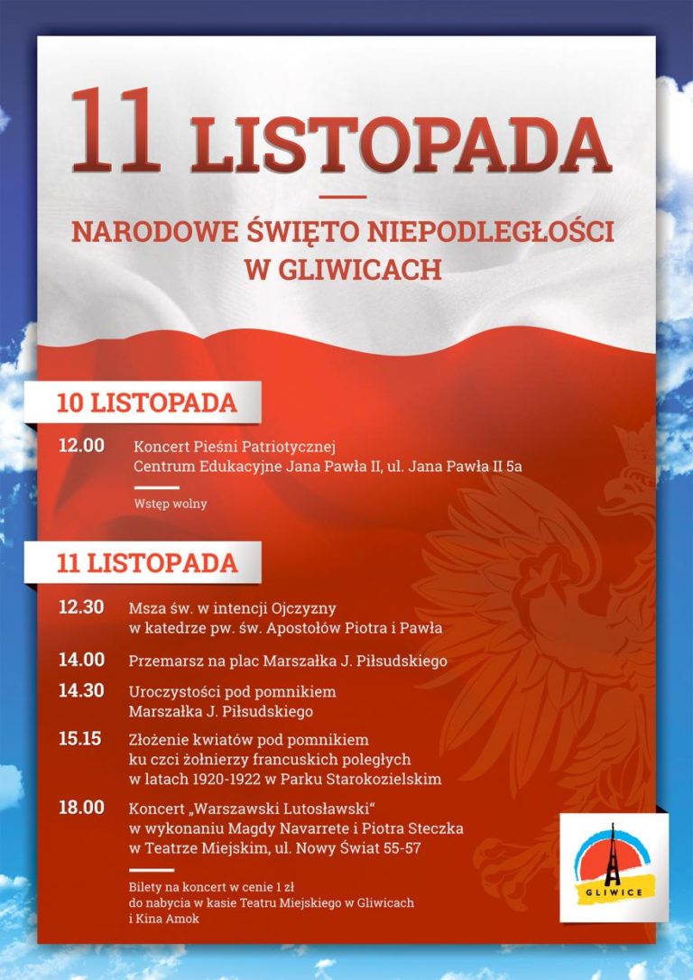 11 listopada w Gliwicach. Zobacz program uroczystości