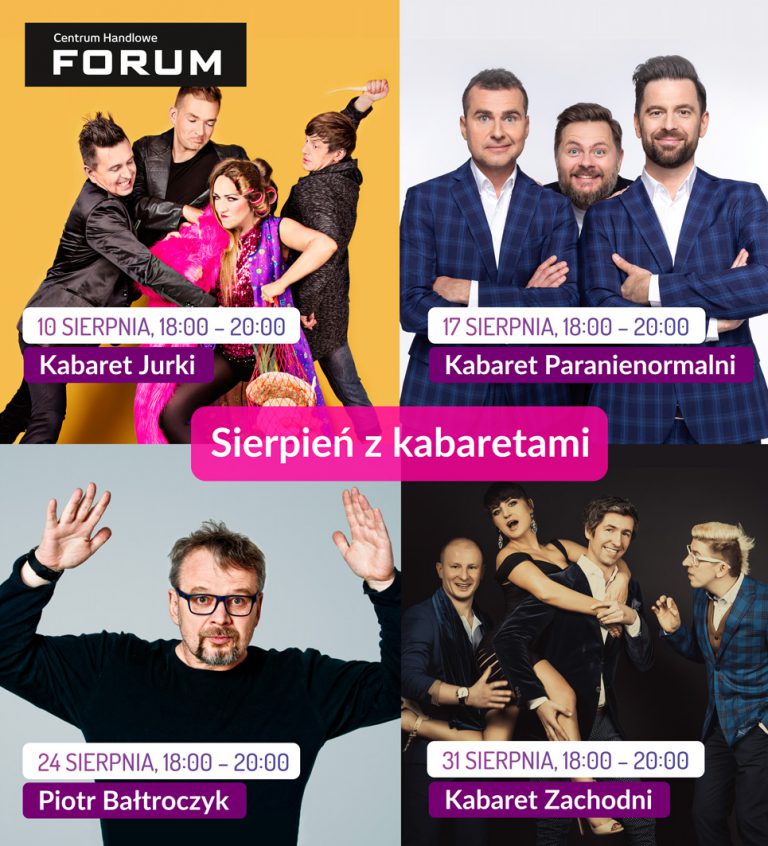 Sierpień z kabaretami w gliwickim Forum. Jurki, Paranienormalni, Bałtroczyk