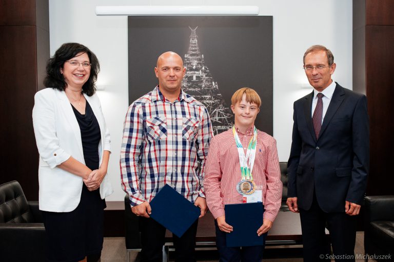 Niezwykły medalista z Gliwic. Pogratulował mu prezydent miasta