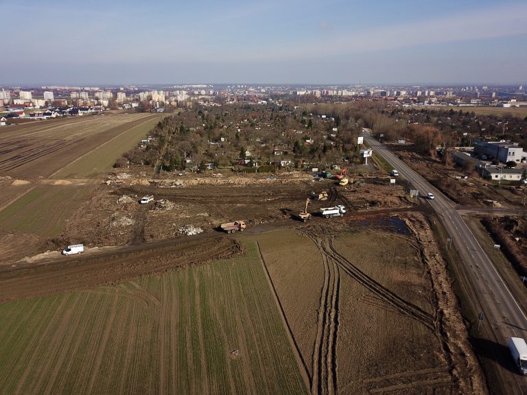 Prace przy ul. Rybnickiej. Rozpoczęła się budowa zachodniej obwodnicy Gliwic