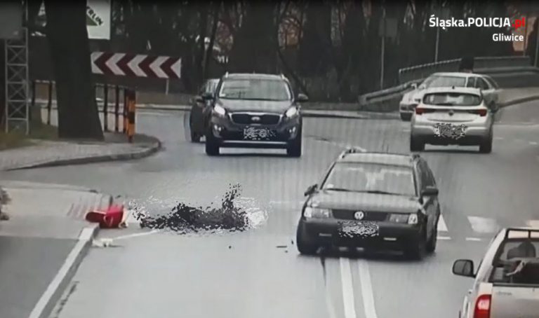 Wypadek w Gliwicach. Piesza potrącona na przejściu