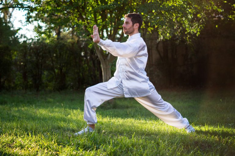Tai chi w parku Chopina