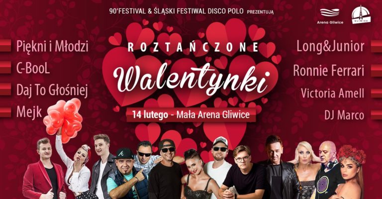 Roztańczone Walentynki w Gliwicach. Wystąpią m.in. Piękni i Młodzi, C-Bool, Mejk