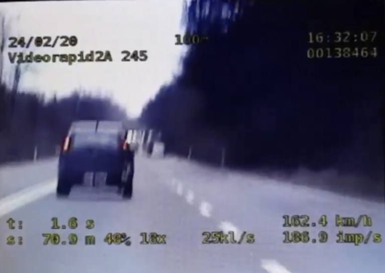 Pędził na DK88. Nagrał go nieoznakowany radiowóz (wideo)