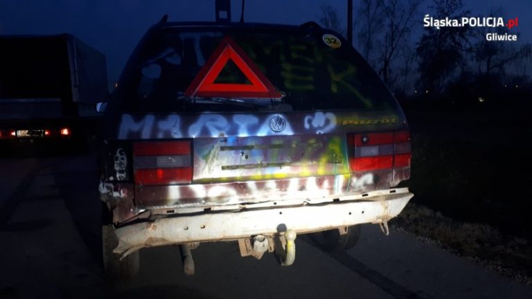 Wrakiem po ulicach Gliwic. Interweniowała policja