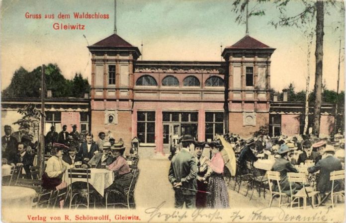 gliwice restauracja zameczek lesny koniec xix w. zbiory mwg