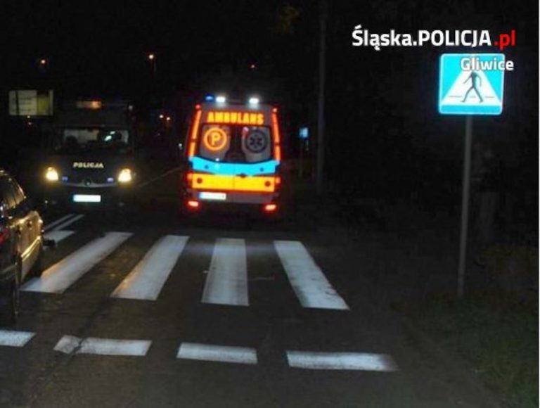 Wypadek w Gliwicach. Potrącenie na przejściu dla pieszych
