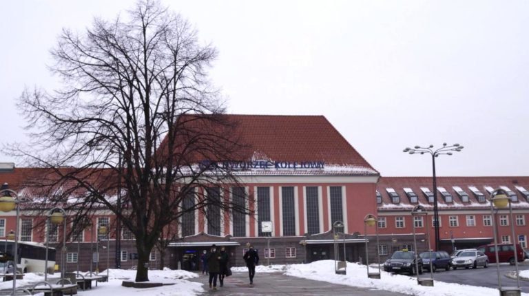 Wycinka drzew przed dworcem i na pl. Piastów