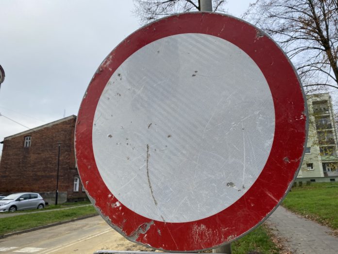 zakaz ruchu gliwice