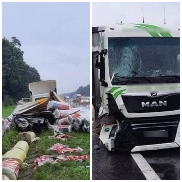 Tir zderzył się z osobówką na autostradzie A4