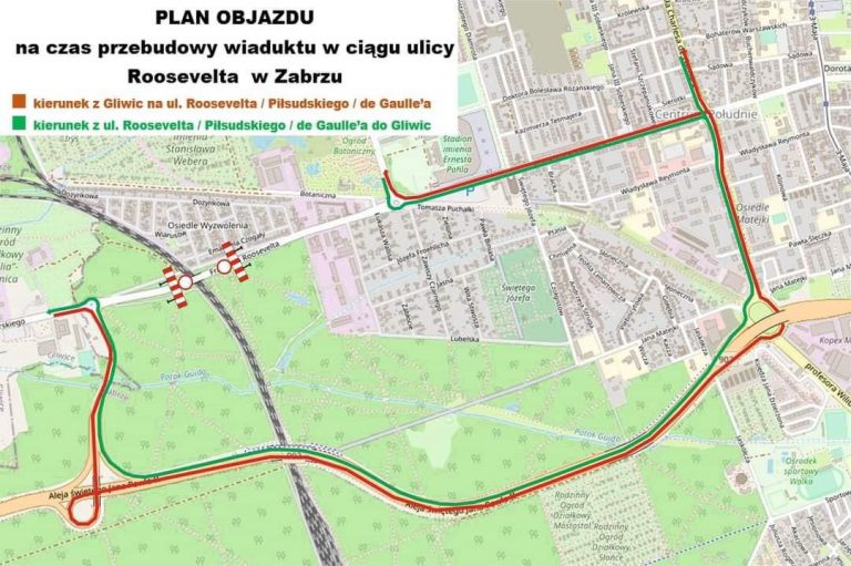 Zamykają drogę z Gliwic do Zabrza