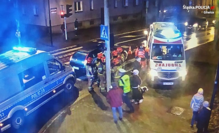 Dramatyczny wypadek w Gliwicach. Potrąciła mężczyznę, bo miała zamarzniętą szybę? (wideo)
