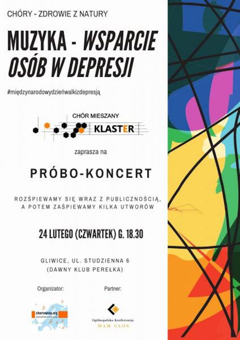 Śpiew przeciwko depresji. Ciekawy koncert w Gliwicach