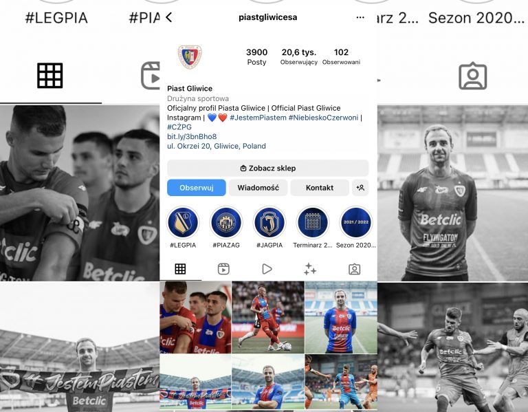 Wpadka Piasta Gliwice. Pracownicy klubu stracili dostęp do konta na Instagramie