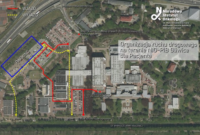 mapa parkingow i wjazdow pacjenciv ..