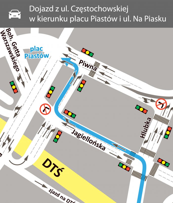 mapa Czestochowska piastow