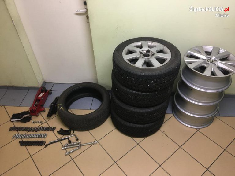 Kradł koła z samochodów w Gliwicach. To mieszkaniec Zabrza