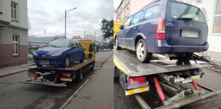 Straż miejska usuwa samochody z ulic. Lawety w akcji