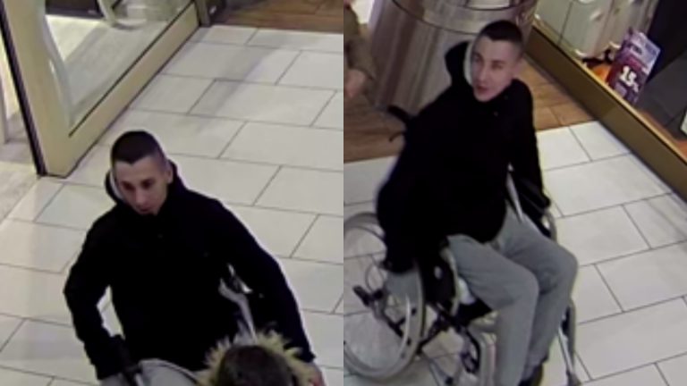 Policja szuka mężczyzny na wózku inwalidzkim