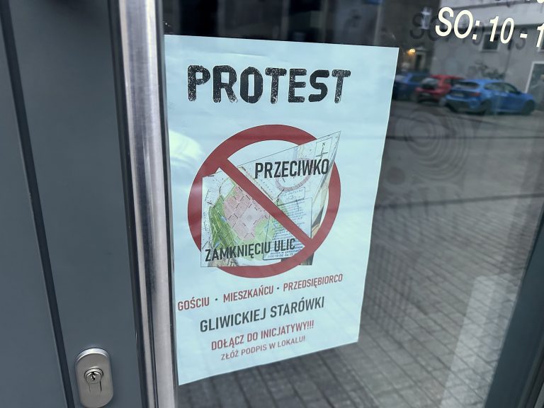 Protest w Gliwicach. Adam Neumann chce zamknąć dla ruchu uliczki starówki