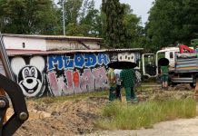 Pożar budynku w Gliwicach. MZUK zlikwidował plac zabaw
