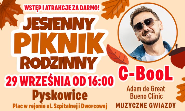 Koncert C-Bool’a w Pyskowicach. Będą inne atrakcje