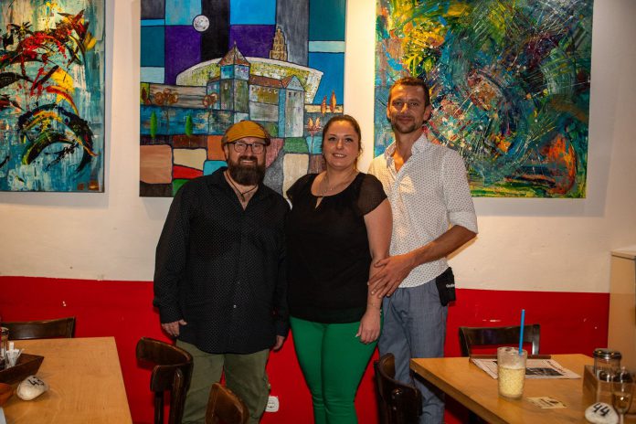 Martin Erich Vogiel (pierwszy z lewej) oraz przedstawiciele Gminy Polskiej Piast w Essen