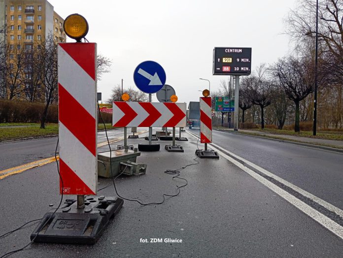 Toszecka Gliwice prace drogowe Toszecka Gliwice prace drogowe