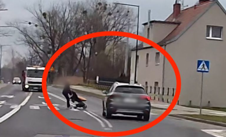 O krok od tragedii. Piesza była na przejściu (wideo)