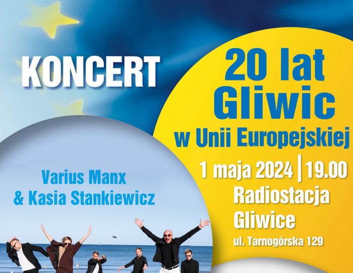 Plakat koncertu lat Gliwic w UE