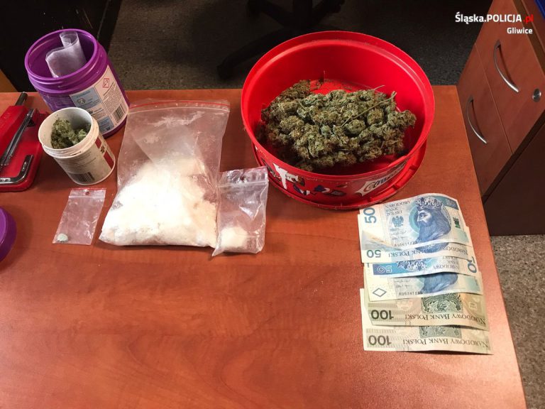 Kokaina, ekstazy i marihuana – gliwiccy policjanci zatrzymali posiadaczy
