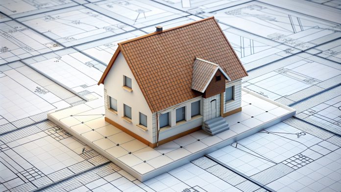 House Model on Architectural Plans.