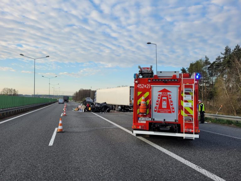 Wypadek na autostradzie A4 pod Gliwicami