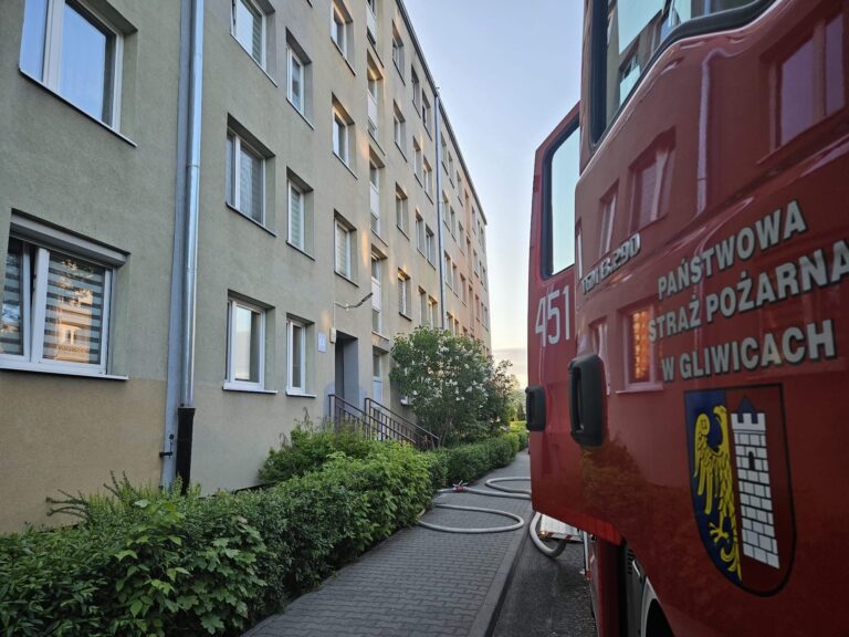 Pożar mieszkania w Gliwicach