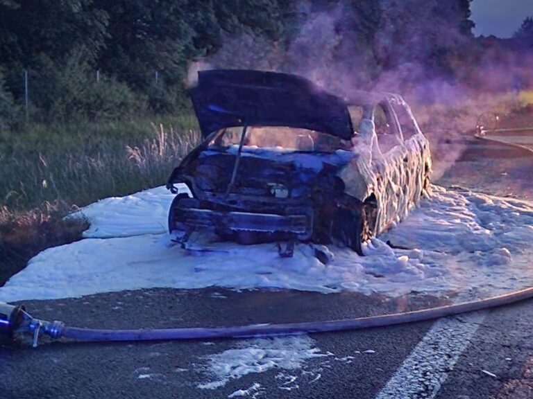 W nocy spłonął samochód