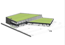 Przy Andersa i Okulickiego powstaje obiekt handlowy i klub fitness Render Andersa Gliwice