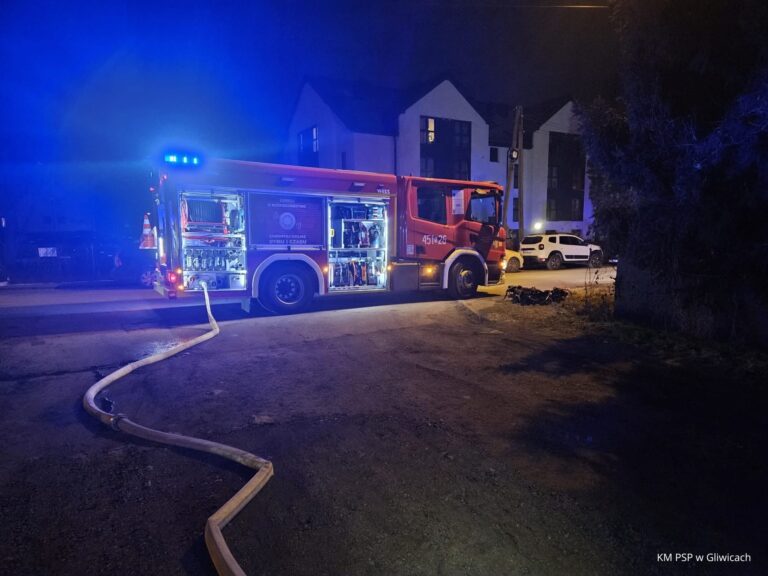 Pożar mieszkania w Gliwicach