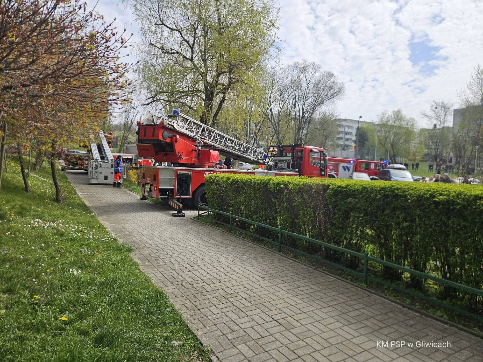 Pożar w Gliwicach. Płonęło mieszkanie na os. Kopernika